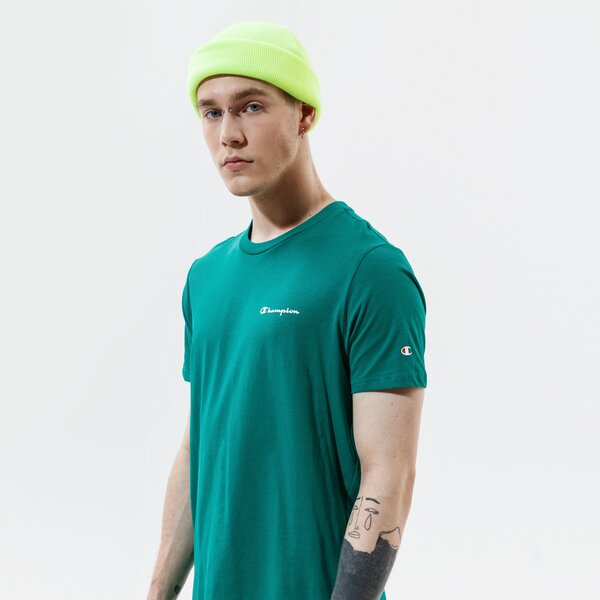 Мъжка тениска CHAMPION ТЕНИСКА CREWNECK ТЕНИСКА 214153gs040 цвят зелен