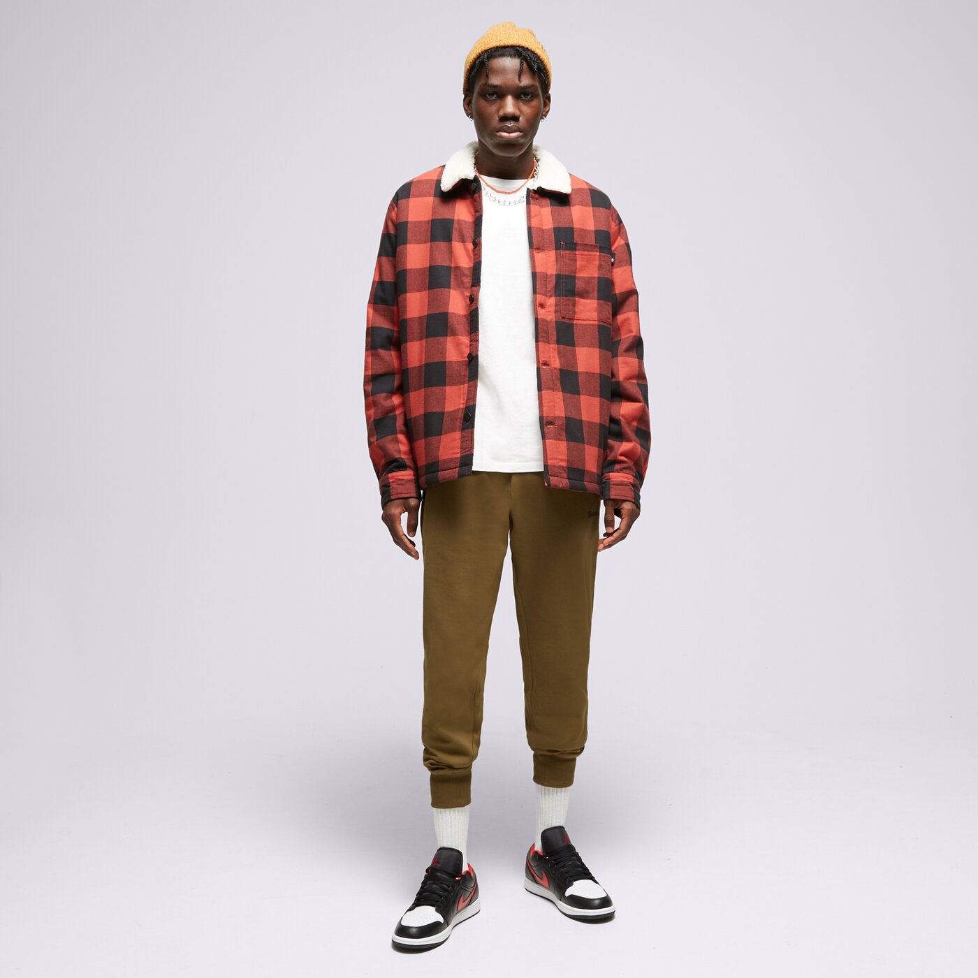 Мъжко зимно яке TIMBERLAND ЯКЕ BUFFALO PLAID SHERPA LINED tb0a6fwndw81 цвят червен