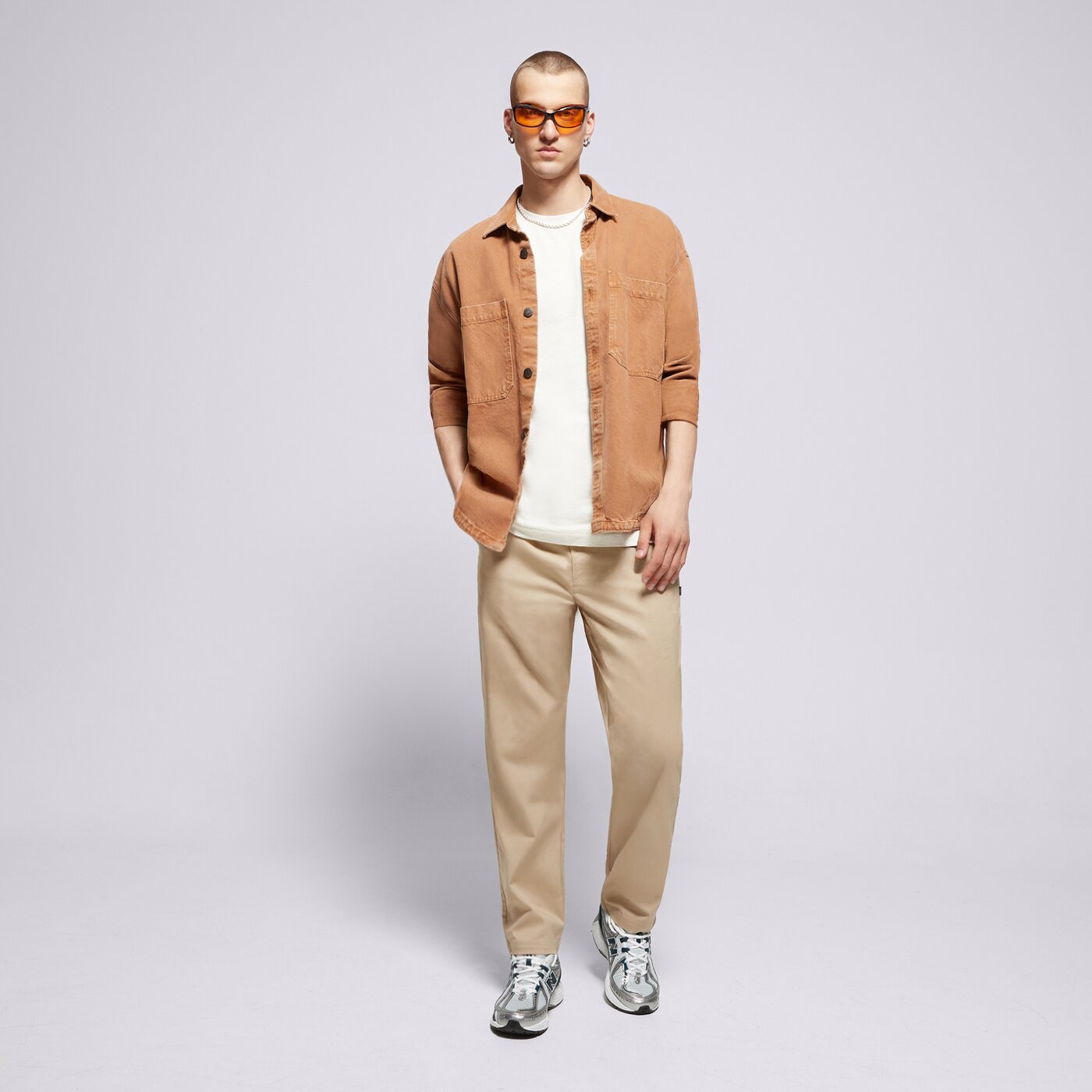 Мъжки панталони NEW BALANCE ПАНТАЛОНИ ICON TWILL TAPERED mp41575sot цвят бежов