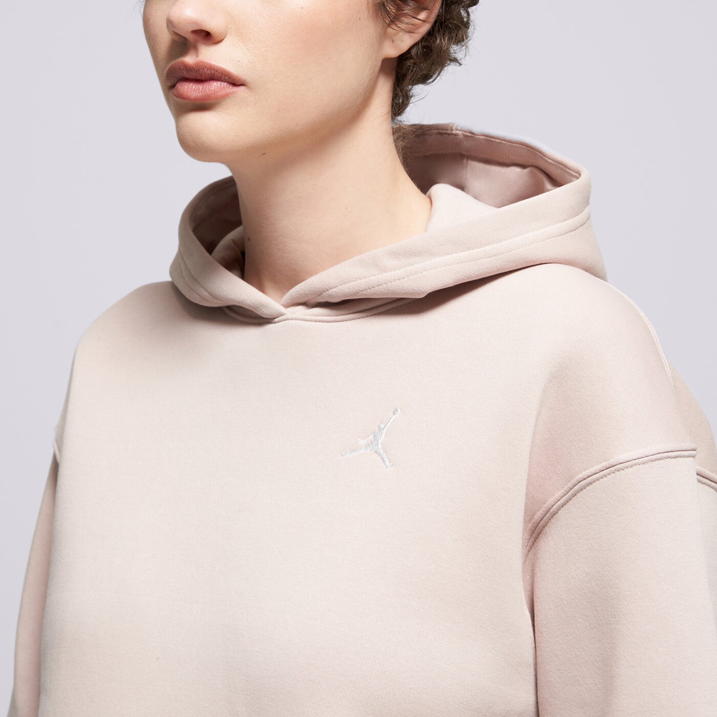 Дамски суичър JORDAN СУИТЧЪР С КАЧУЛКА W J BRK FLC PO 24 fv7071-292 цвят бежов