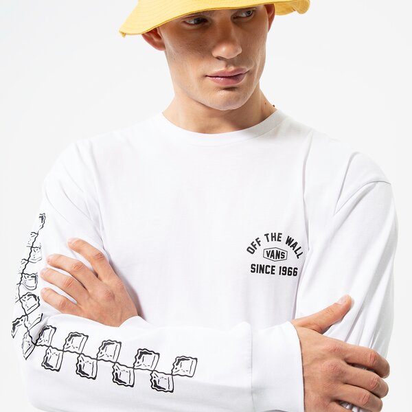 Мъжка тениска VANS ТЕНИСКА CHECKERBOARD RESEARCH LS TEE vn0a7s5mwht1 цвят бял