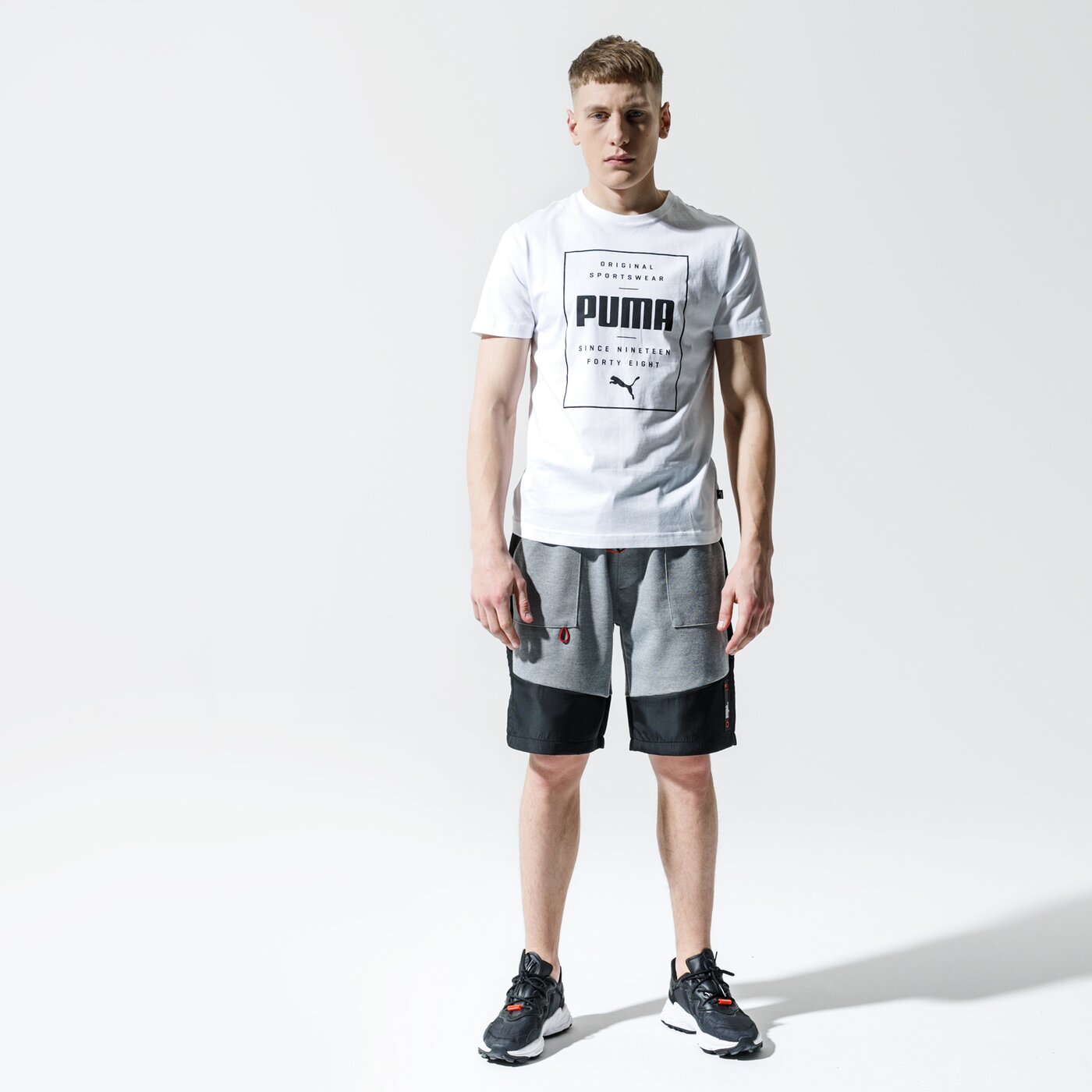 Мъжки къси панталони CONFRONT ШОРТИ DAVOS cf120szm30001 цвят сив