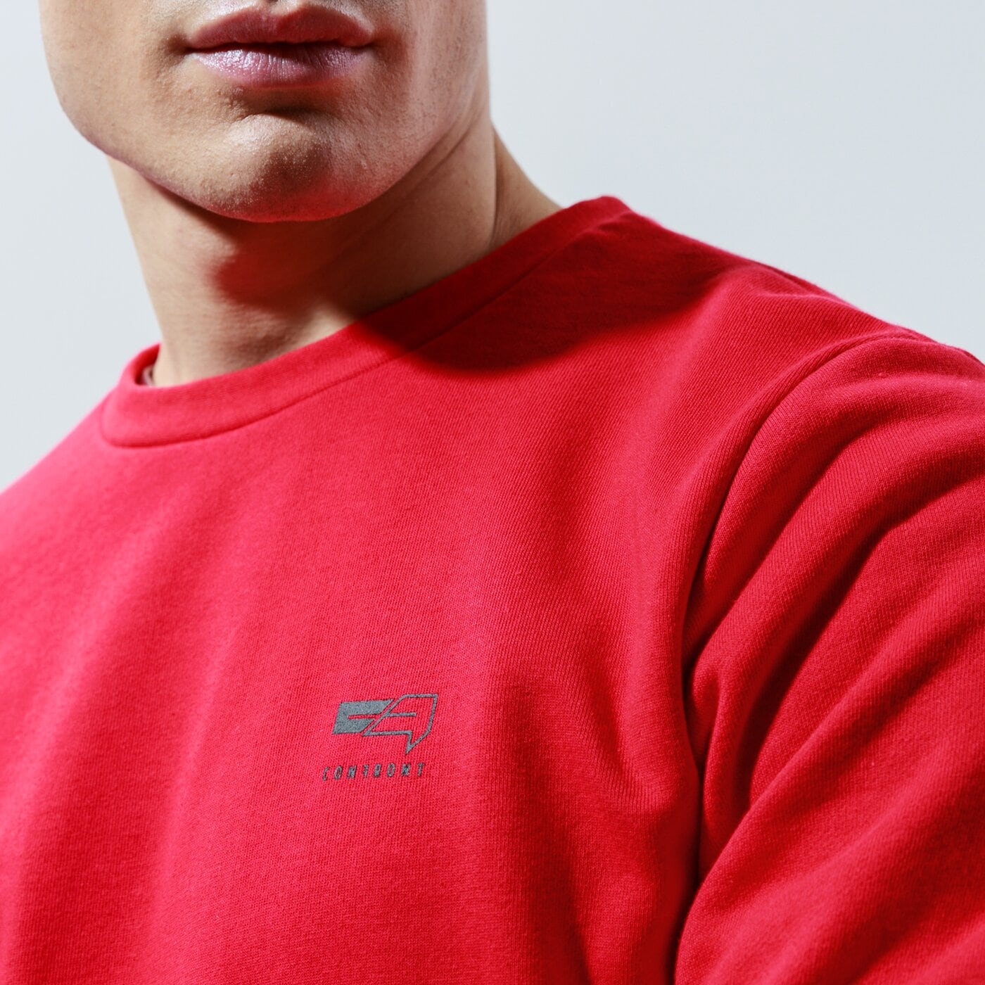 Мъжки суичър CONFRONT СУИТЧЪР ESSENTAL CREW cf320blm39003 цвят червен