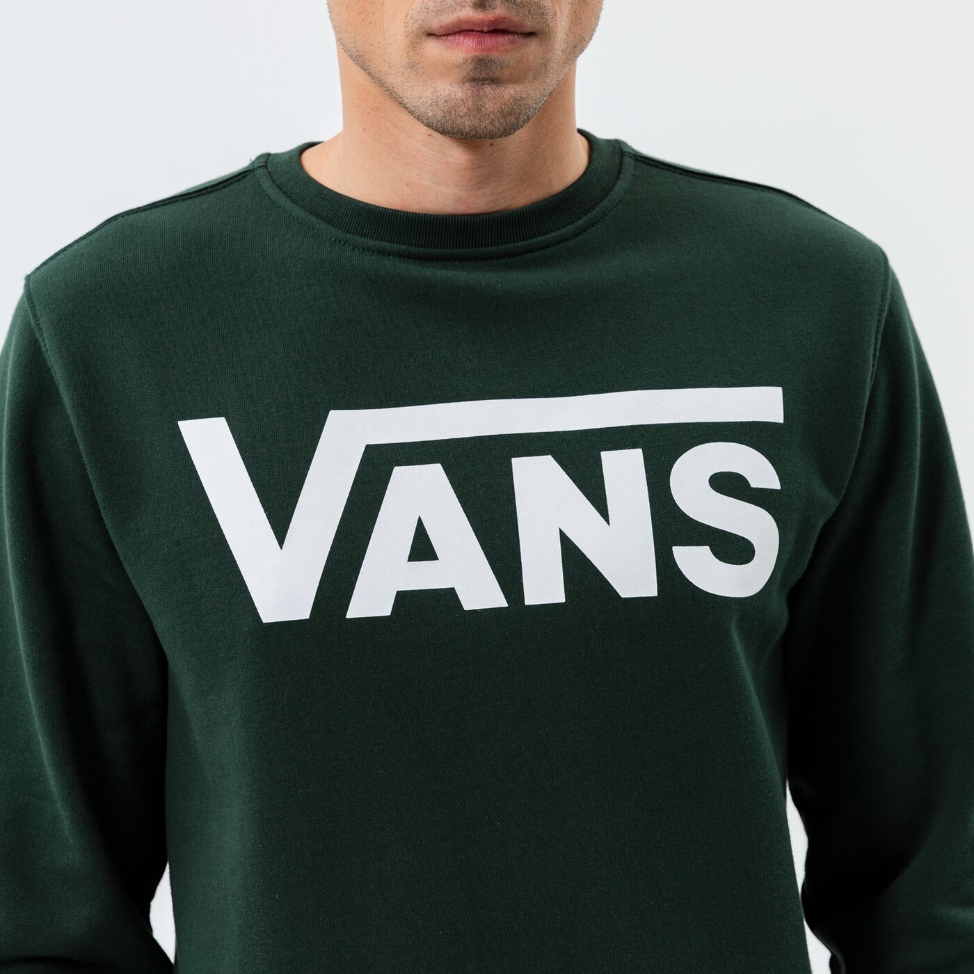 Мъжки суичър VANS СУИТЧЪР MN VANS CLASSIC CREW II vn0a456a4cl цвят зелен