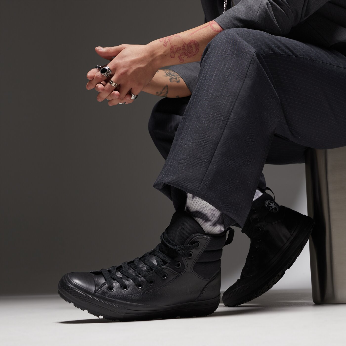 Мъжки маратонки CONVERSE CHUCK TAYLOR ALL STAR BERKSHIRE BOOT 171447c цвят черен