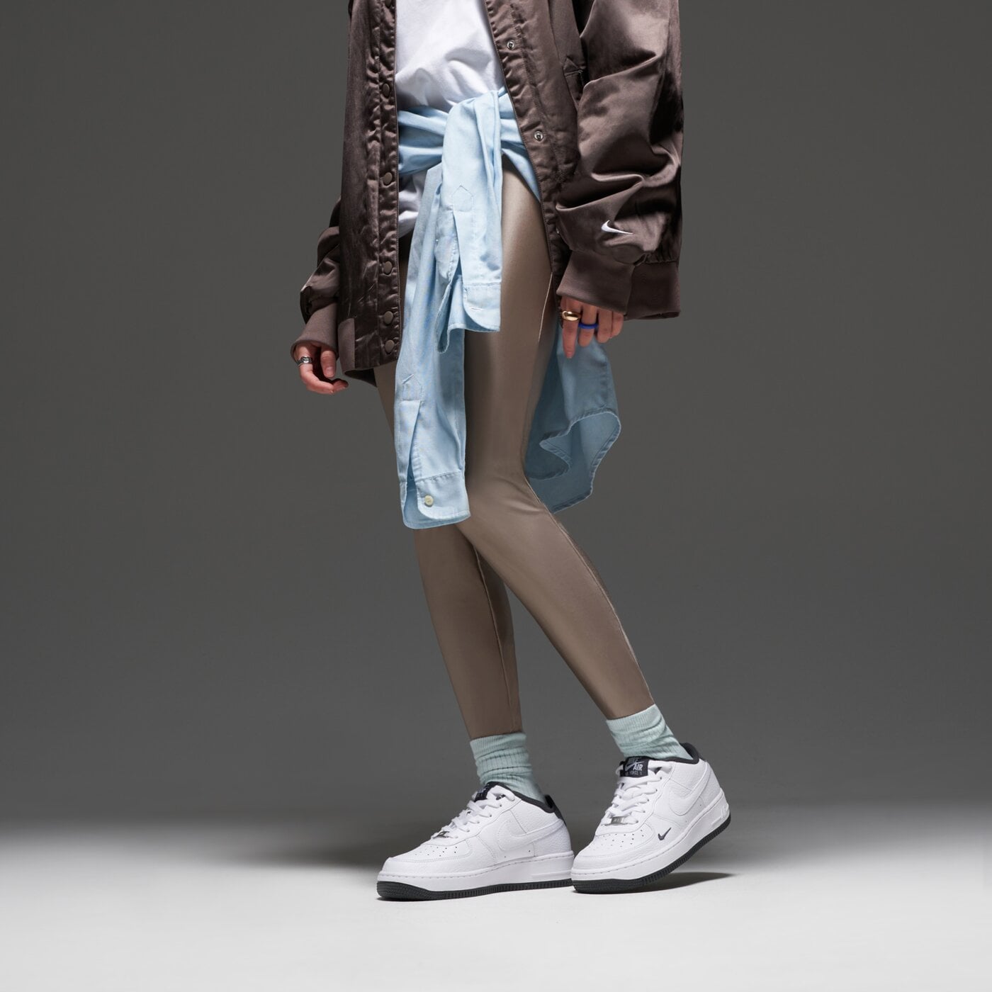 Детски маратонки NIKE AIR FORCE 1 LV8 1 BG hj4560-100 цвят бял