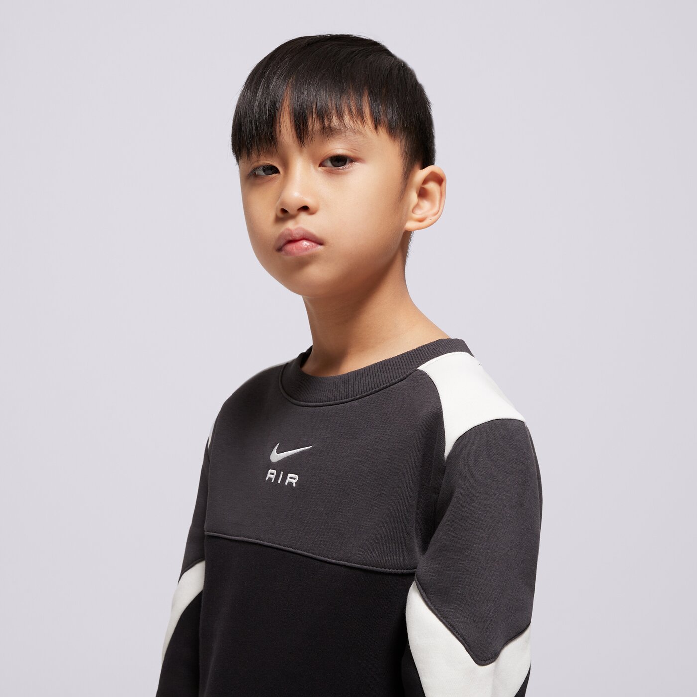 Детски суичър NIKE СУИТЧЪР K NIKE AIR CREW BOY fz4956-010 цвят черен