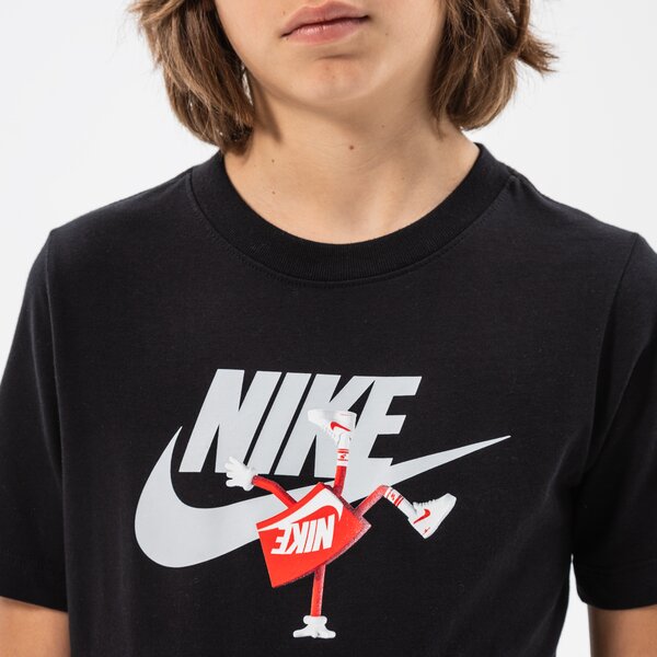 Детска тениска NIKE ТЕНИСКА B NSW TEE FUTURA BOXY SP22 BOY do1806-010 цвят черен