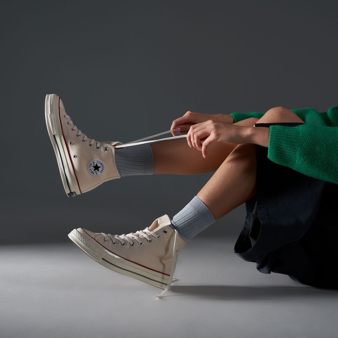 Дамски маратонки CONVERSE CHUCK 70 162053c цвят бял