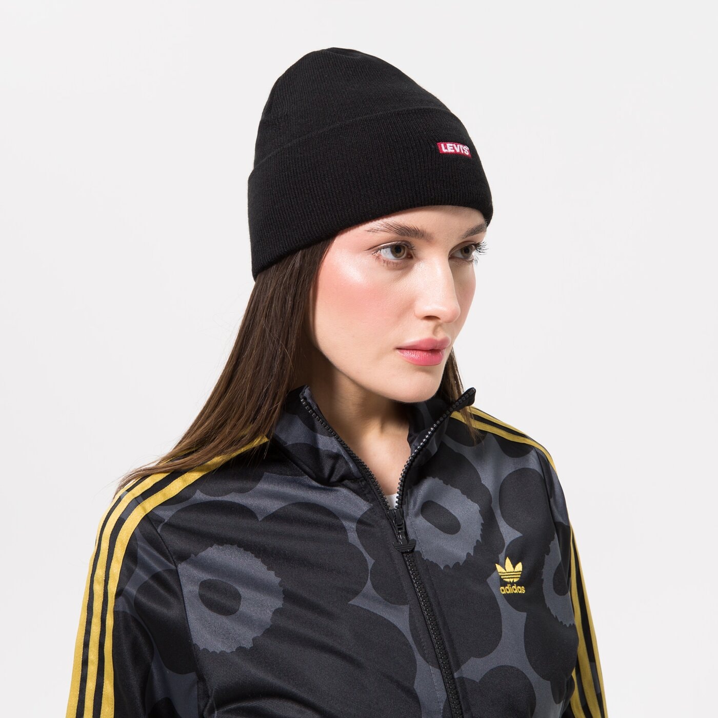 Дамска зимна шапка LEVI'S ШАПКА BEANIE - BABY TAB LOGO d6248-0002 цвят черен