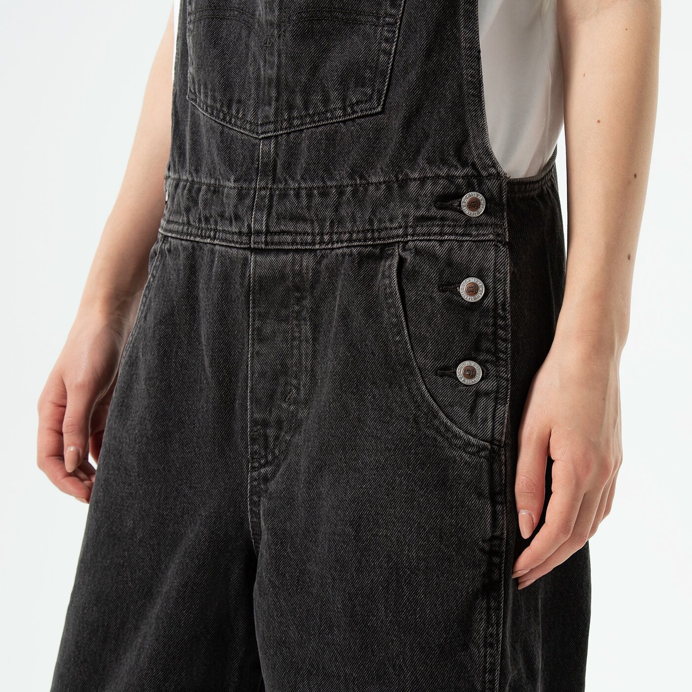 Дамски панталони LEVI'S ПАНТАЛОНИ SILVERTAB OVERALL T3 a3520-0000 цвят черен
