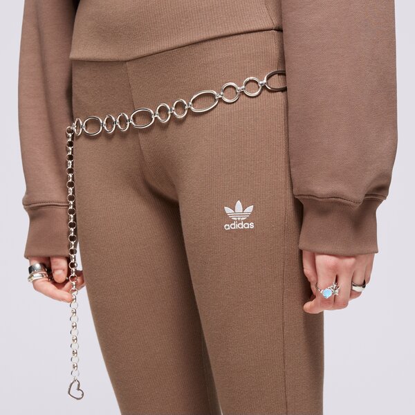 Дамски панталони ADIDAS ПАНТАЛОНИ RIB FLARED PANT ir5945 цвят кафяв