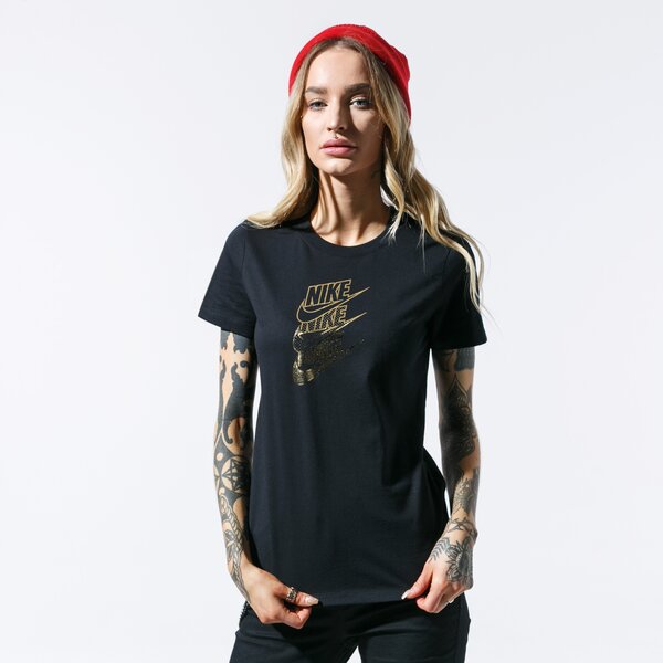 Дамска тениска NIKE ТЕНИСКА W NSW TEE STMT SHINE cd7427-010 цвят черен