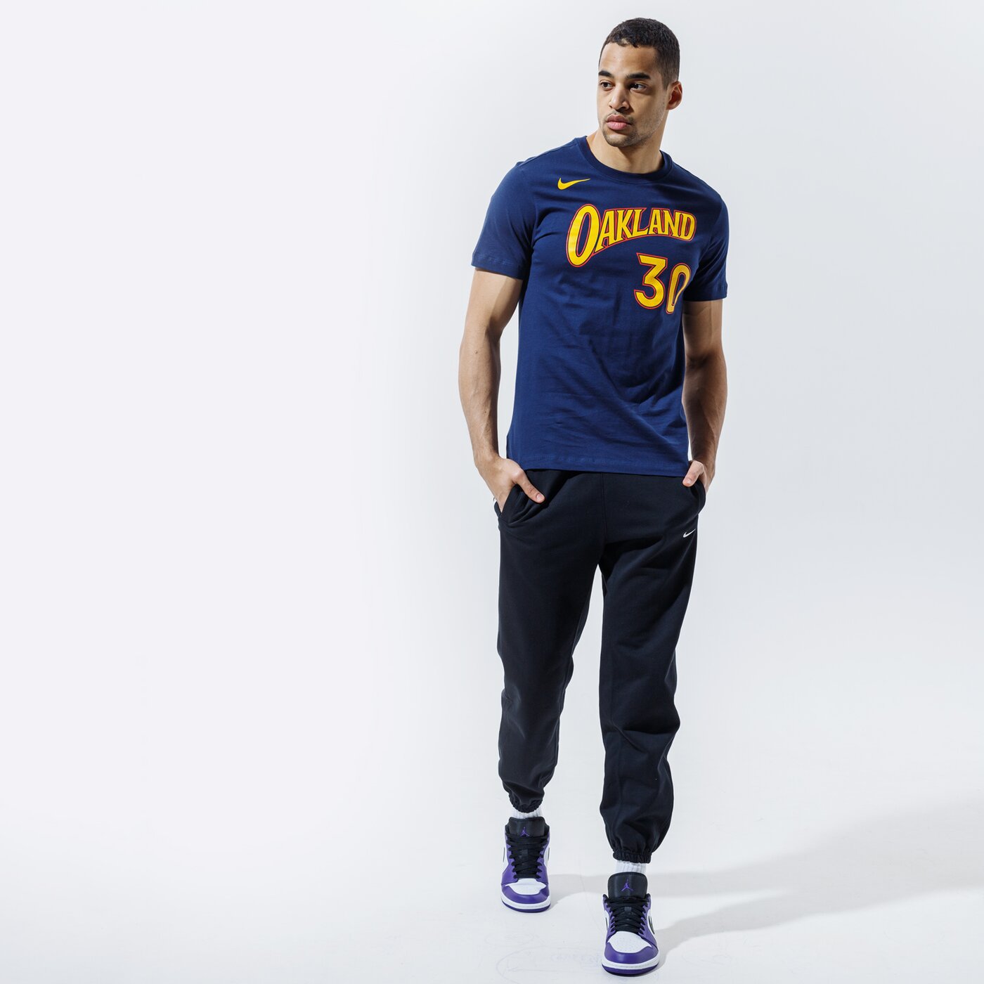 Мъжка тениска NIKE ТЕНИСКА GSW M NK TEE ES CE NN NBA ct9425-419 цвят тъмносин