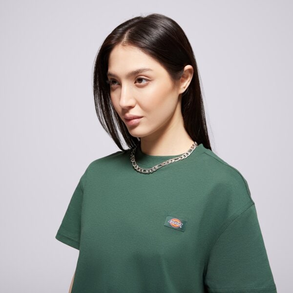 Дамска тениска DICKIES ТЕНИСКА OAKPORT BOXY SS TEE dk0a4y8lpin1 цвят зелен