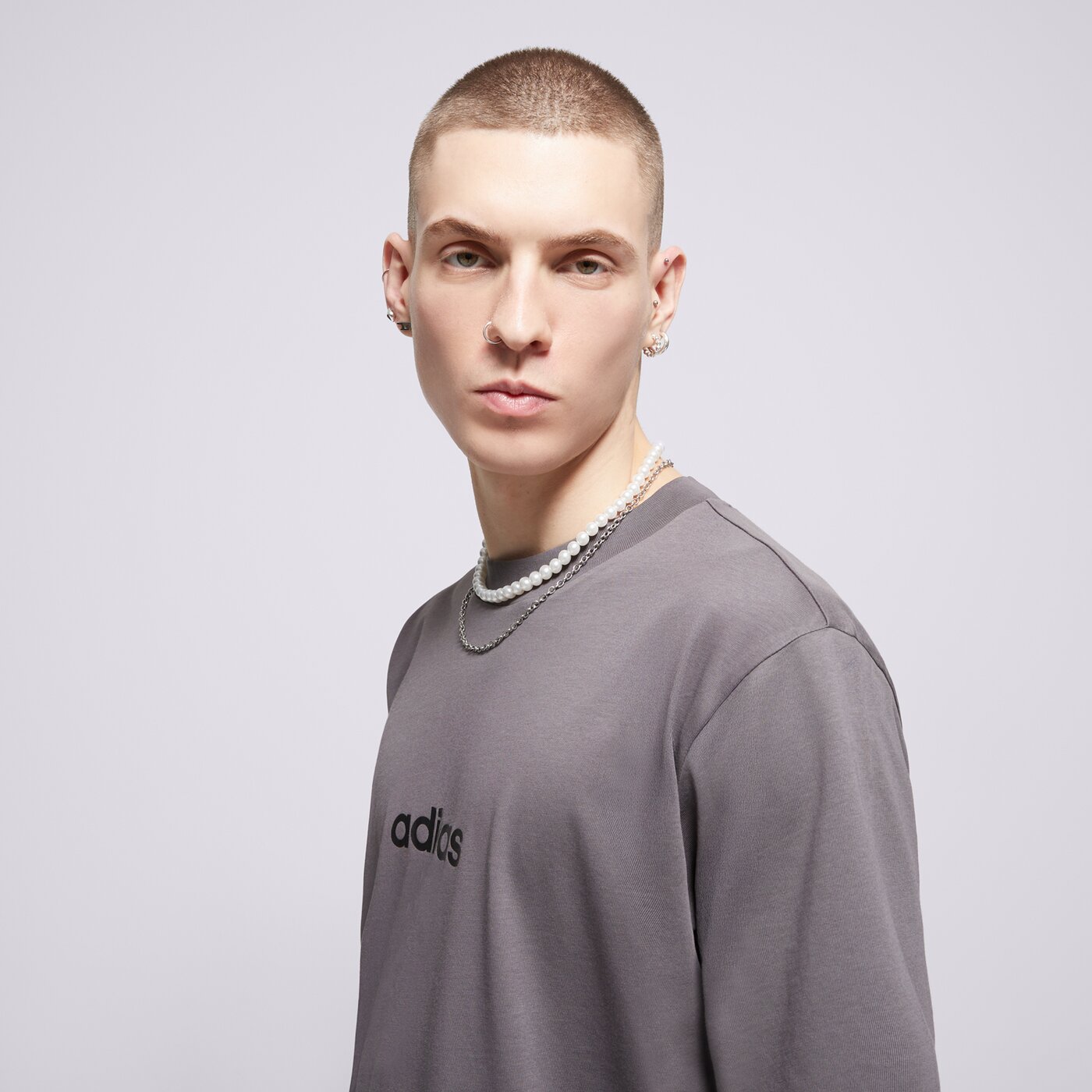 Мъжка тениска ADIDAS ТЕНИСКА M LIN SJ T je9005 цвят сив