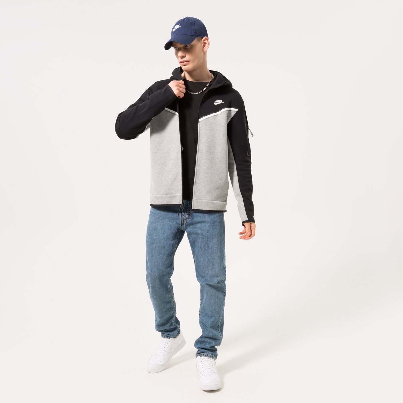 Мъжки суичър NIKE СУИТЧЪР СЪС ЗАКОПЧАВАНЕ С КАЧУЛКА TECH FLEECE cu4489-016 цвят сив