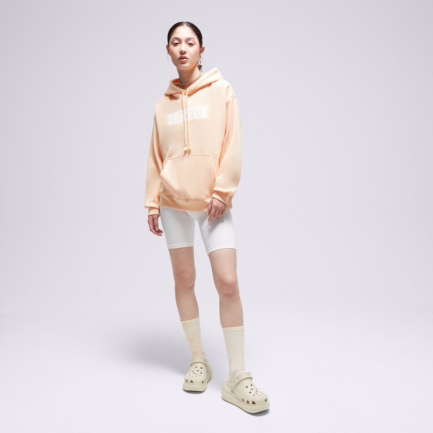 Дамски суичър LEVI'S СУИТЧЪР С КАЧУЛКА GRAPHIC STANDARD 18487-0250 цвят жълт