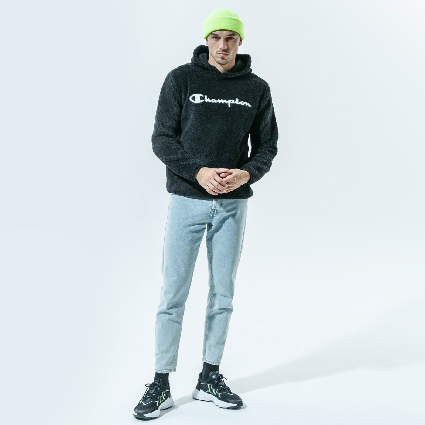 Мъжки суичър CHAMPION ПОЛАР HOODED ТОП 214973kk001 цвят черен