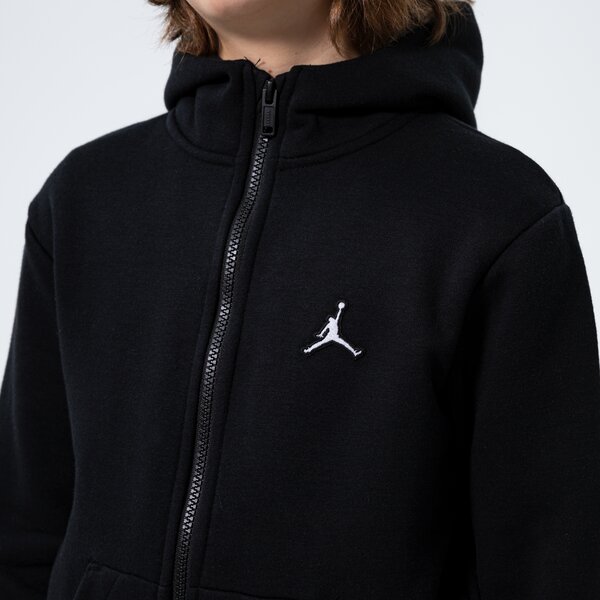 Детски суичър JORDAN СУИТЧЪР СЪС ЗАКОПЧАВАНЕ   С КАЧУЛКА ESSENTIALS BOY 95a714023 цвят черен