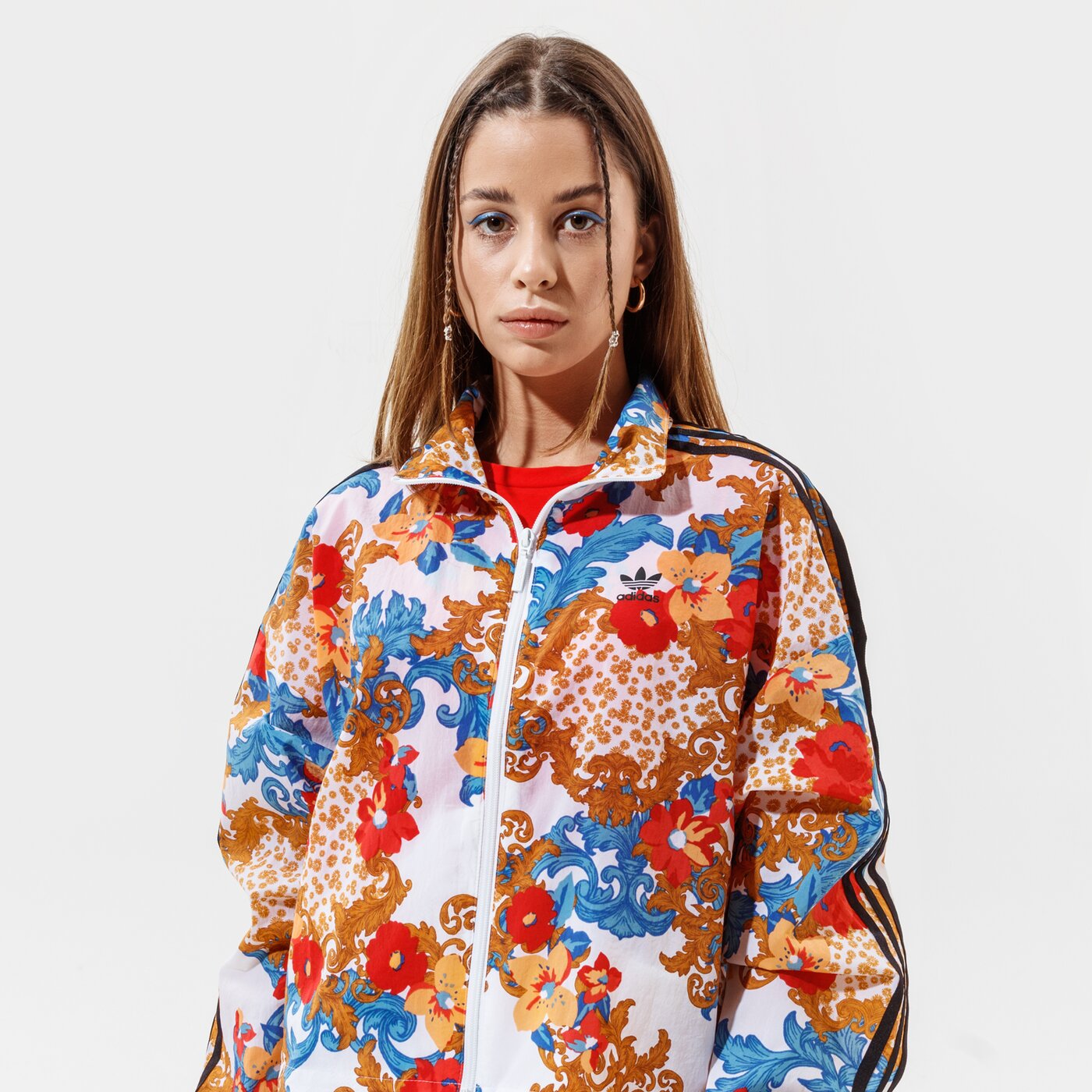 Дамски суичър ADIDAS СУИТЧЪР СЪС ЗАКОПЧАВАНЕ TRACK ТОП  gn3357 цвят многоцветен