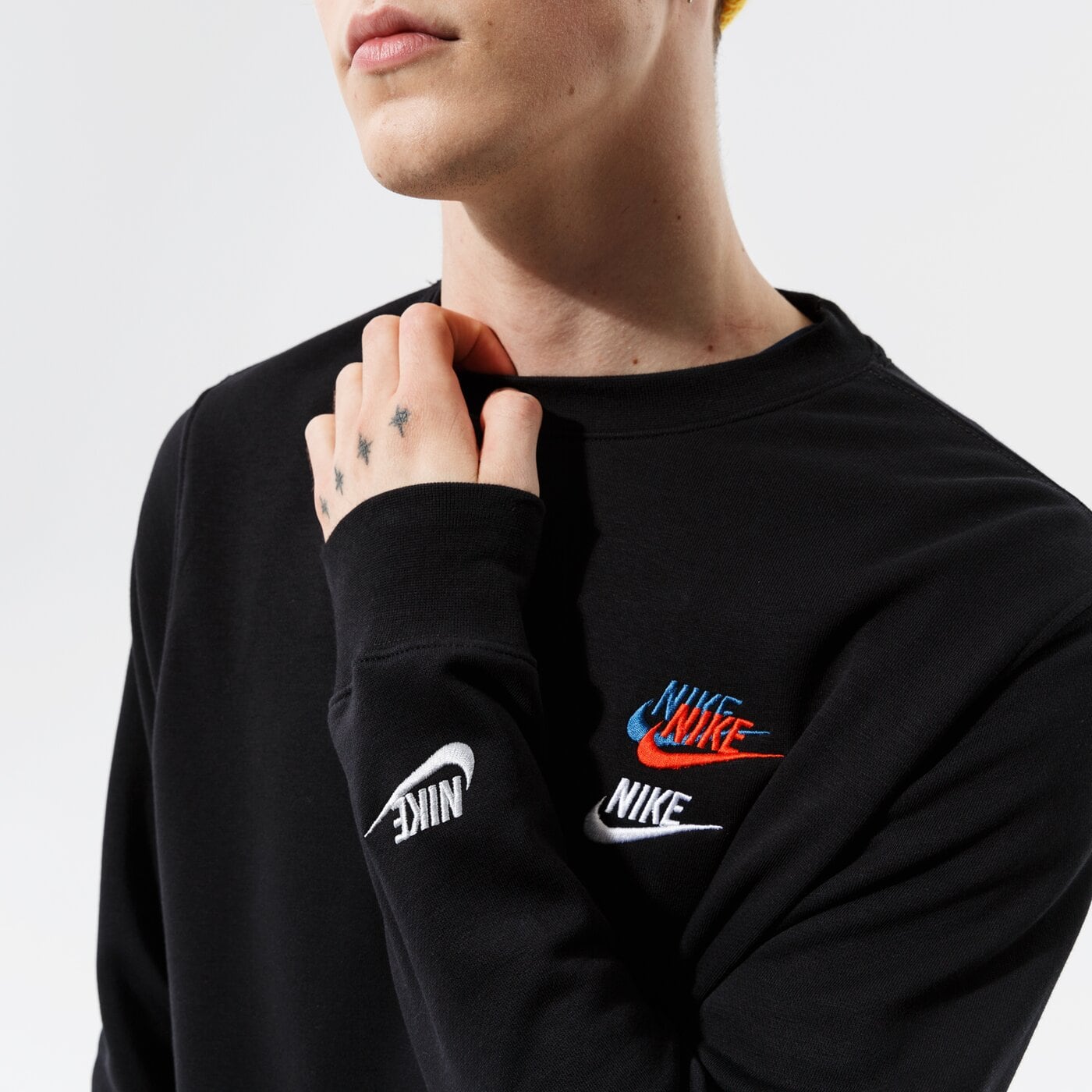 Мъжки суичър NIKE СУИТЧЪР M NSW SPE+ FT CRW M FTA dj6914-010 цвят черен