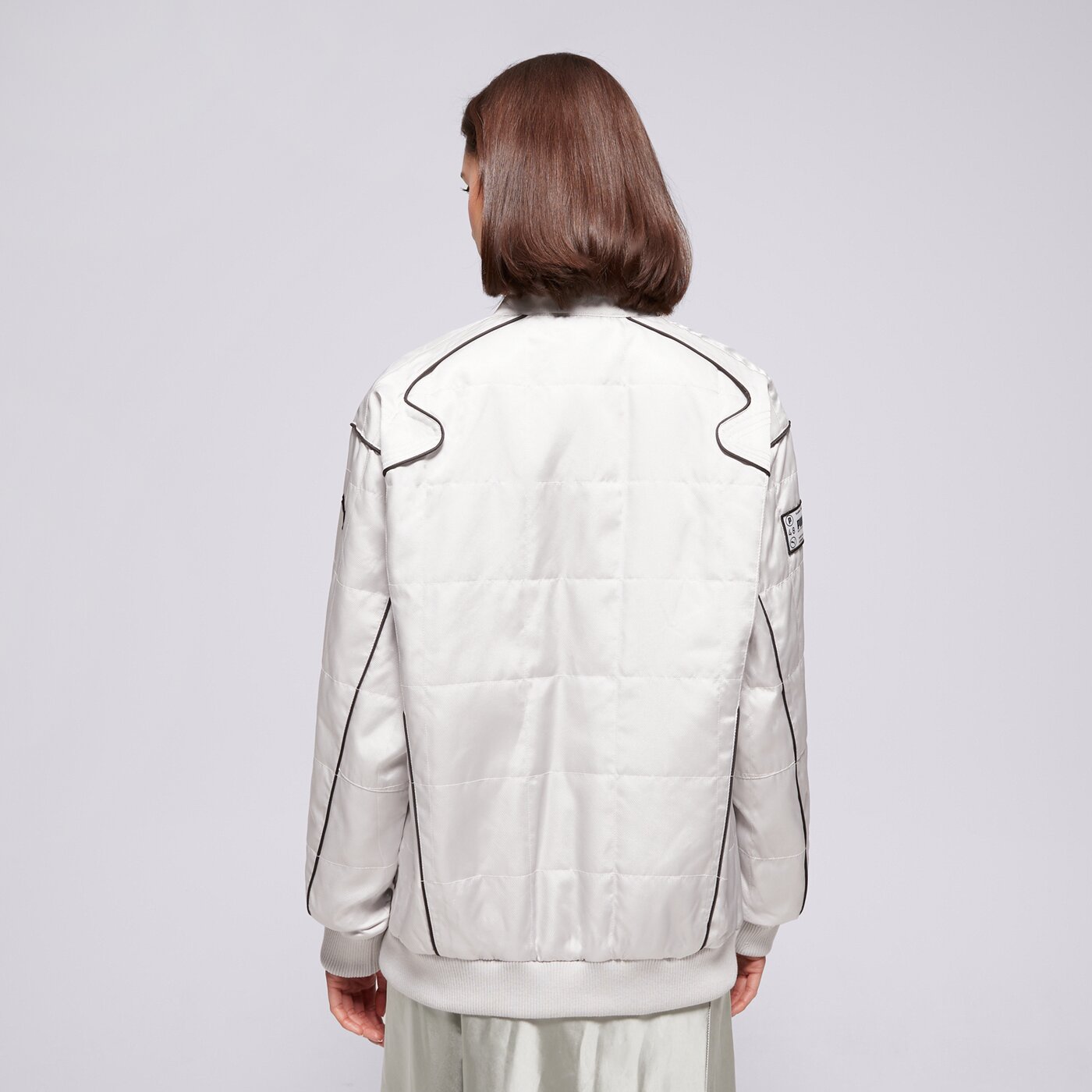 Дамско преходно яке PUMA ЯКЕ RELAXED RACER JACKET 629914 61 цвят сив