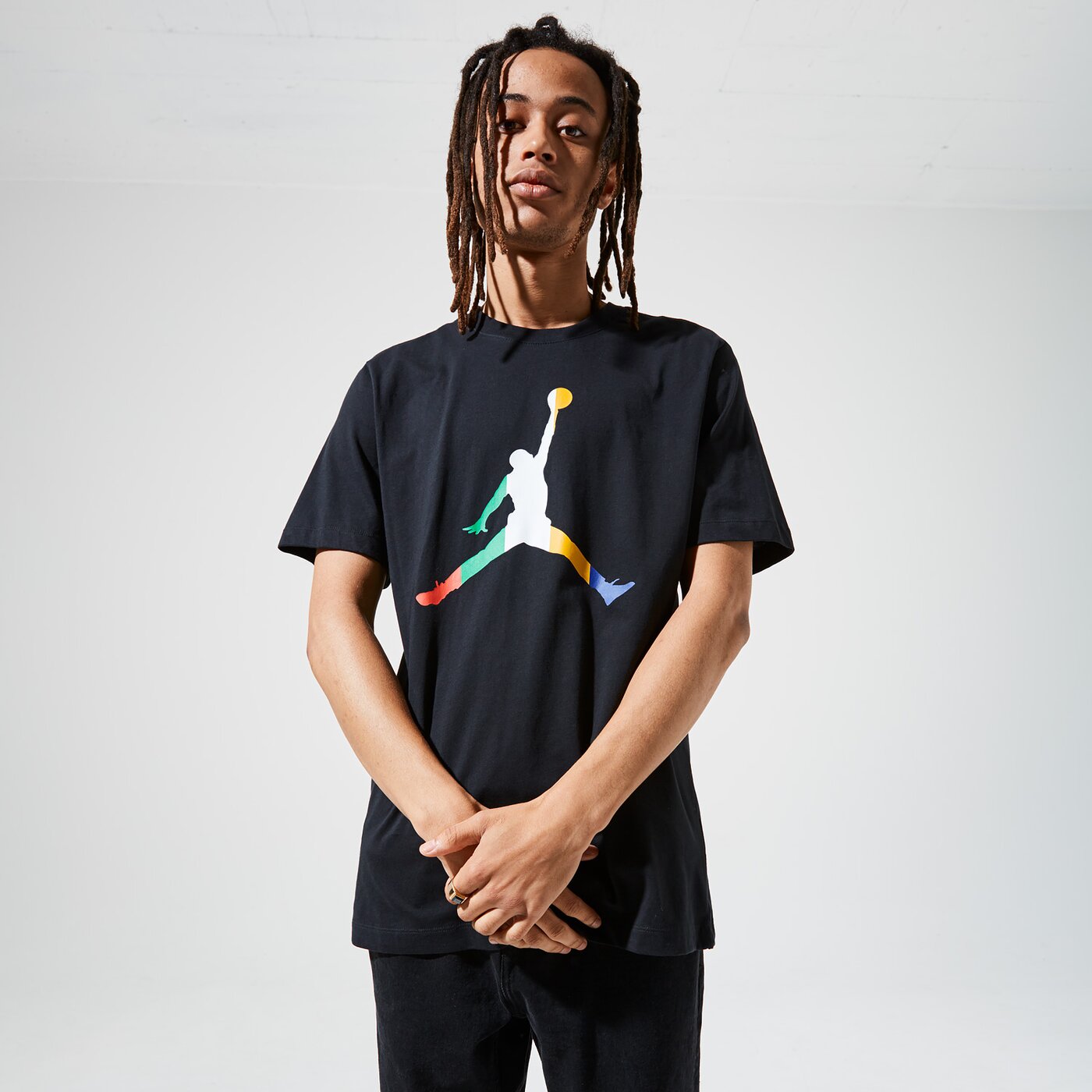 Мъжка тениска JORDAN ТЕНИСКА M J SPRT DNA JUMPMAN SS CREW cu1974-010 цвят черен