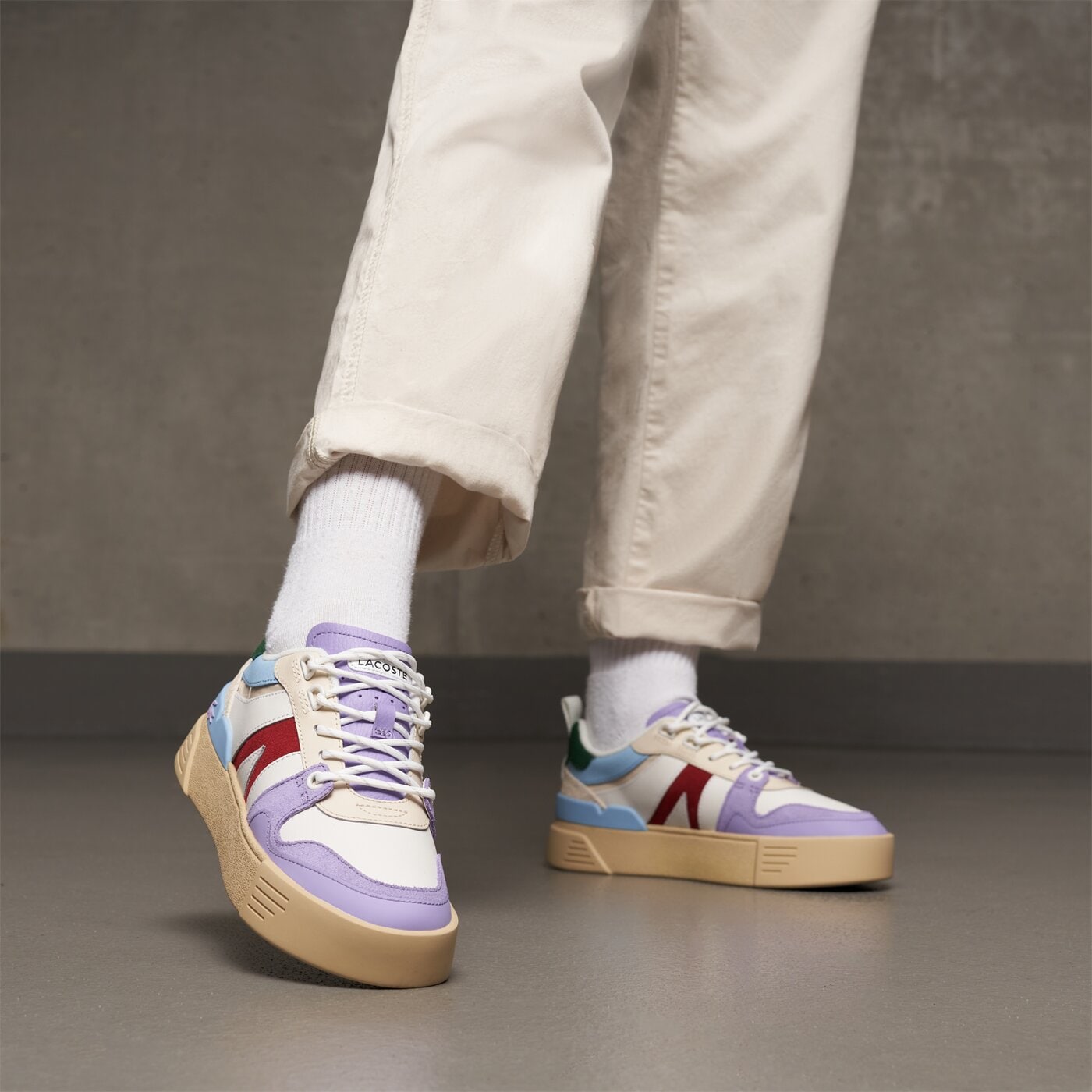 Дамски маратонки LACOSTE L002 222 1 CFA 744cfa0024z54 цвят бял