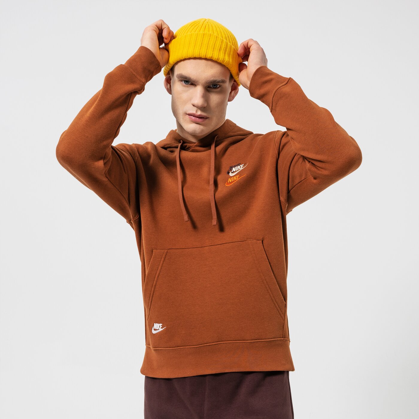 Мъжки суичър NIKE СУИТЧЪР С КАЧУЛКА M NSW SPE+ BB PO HOODIE M FTA dm8882-204 цвят кафяв