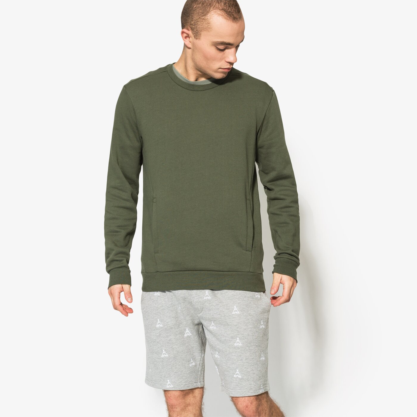 Мъжки суичър CONFRONT СУИТЧЪР ASH cf18blm12001 цвят зелен