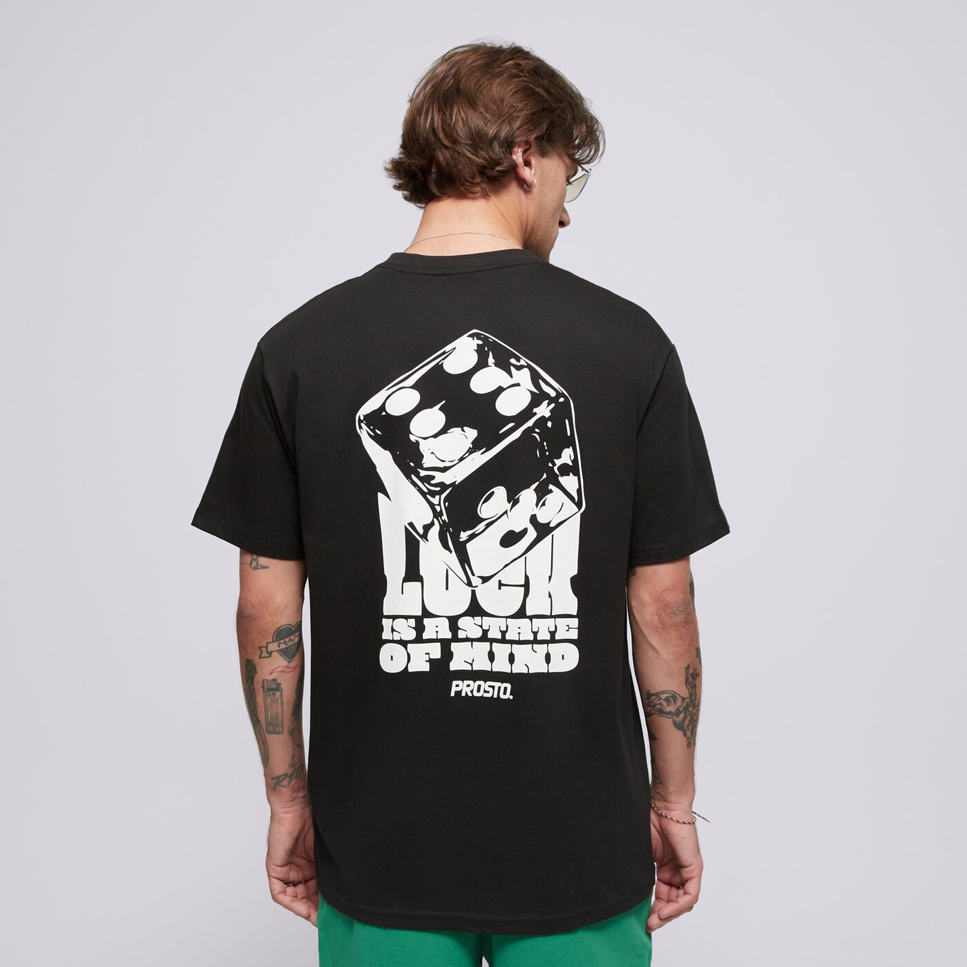 Мъжка тениска PROSTO  ТЕНИСКА LUCK kl251mtee1081 цвят черен