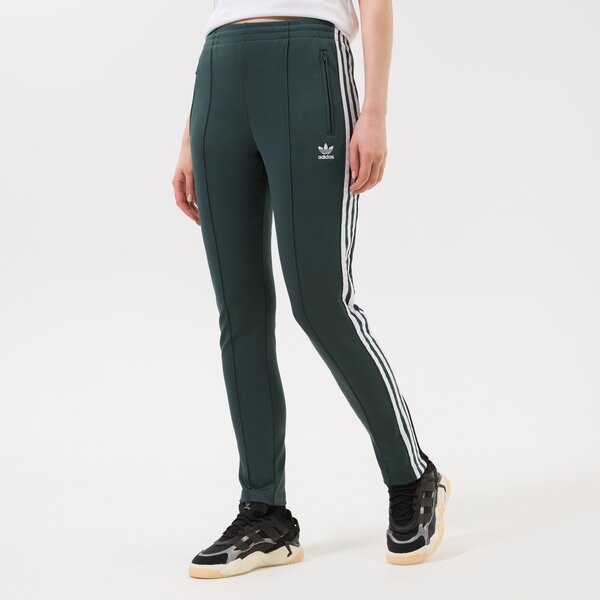 Дамски панталони ADIDAS ПАНТАЛОНИ SST PANTS PB hn5893 цвят зелен