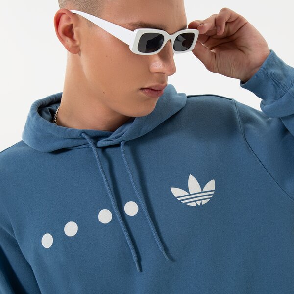 Мъжки суичър ADIDAS СУИТЧЪР С КАЧУЛКА LOGO HOOD hk2762 цвят син