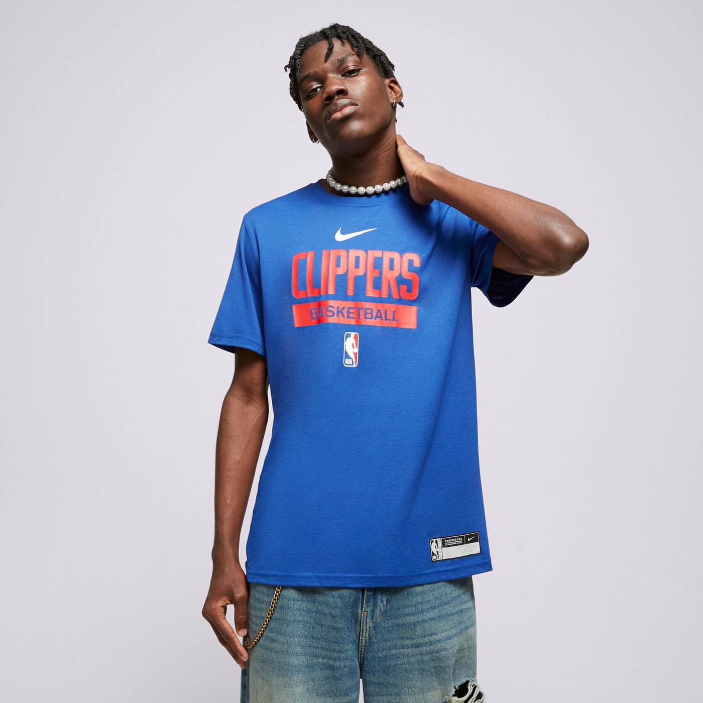 Мъжка тениска NIKE ТЕНИСКА LA CLIPPERS dr6468-495 цвят син