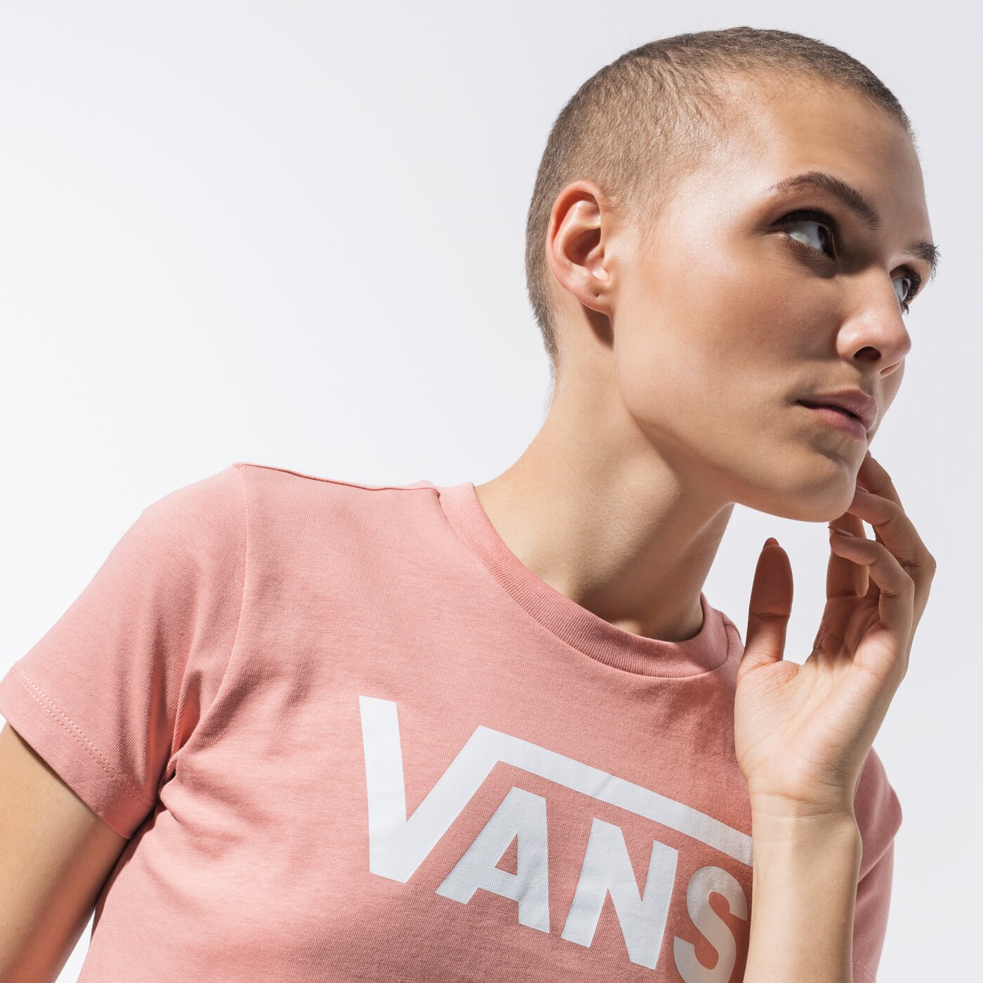 Дамска тениска VANS ТЕНИСКА FLYING V CREW TEE vn0a3up4zls1 цвят розов