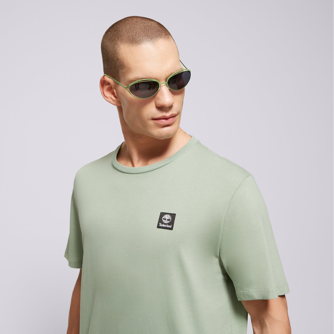 Мъжка тениска TIMBERLAND ТЕНИСКА SHORT SLEEVE WOVEN BADGE TEE GREEN BAY tb0a5rceec61 цвят зелен