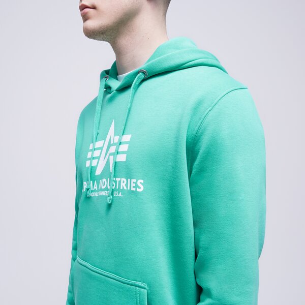 Мъжки суичър ALPHA INDUSTRIES СУИТЧЪР С КАЧУЛКА BASIC 178312676 цвят син