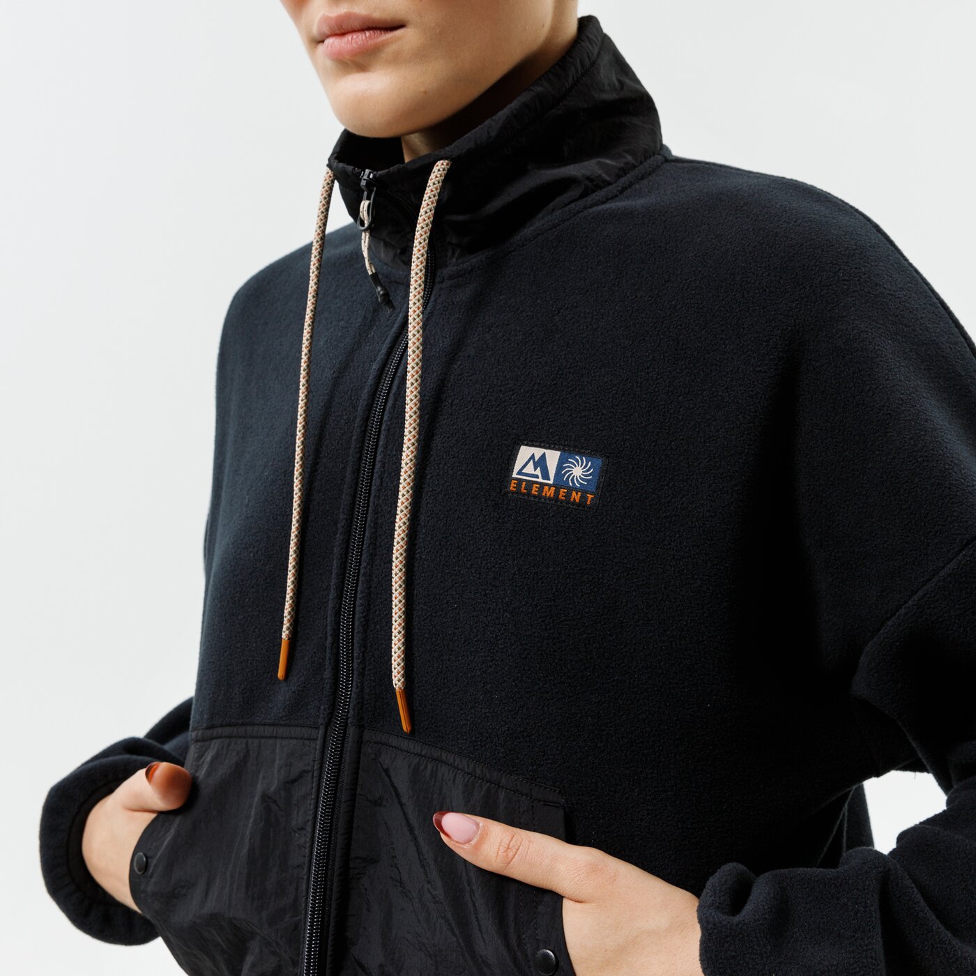 Дамски суичър ELEMENT СУИТЧЪР OSLO ZIP ПОЛАР  z3waa43732 цвят черен