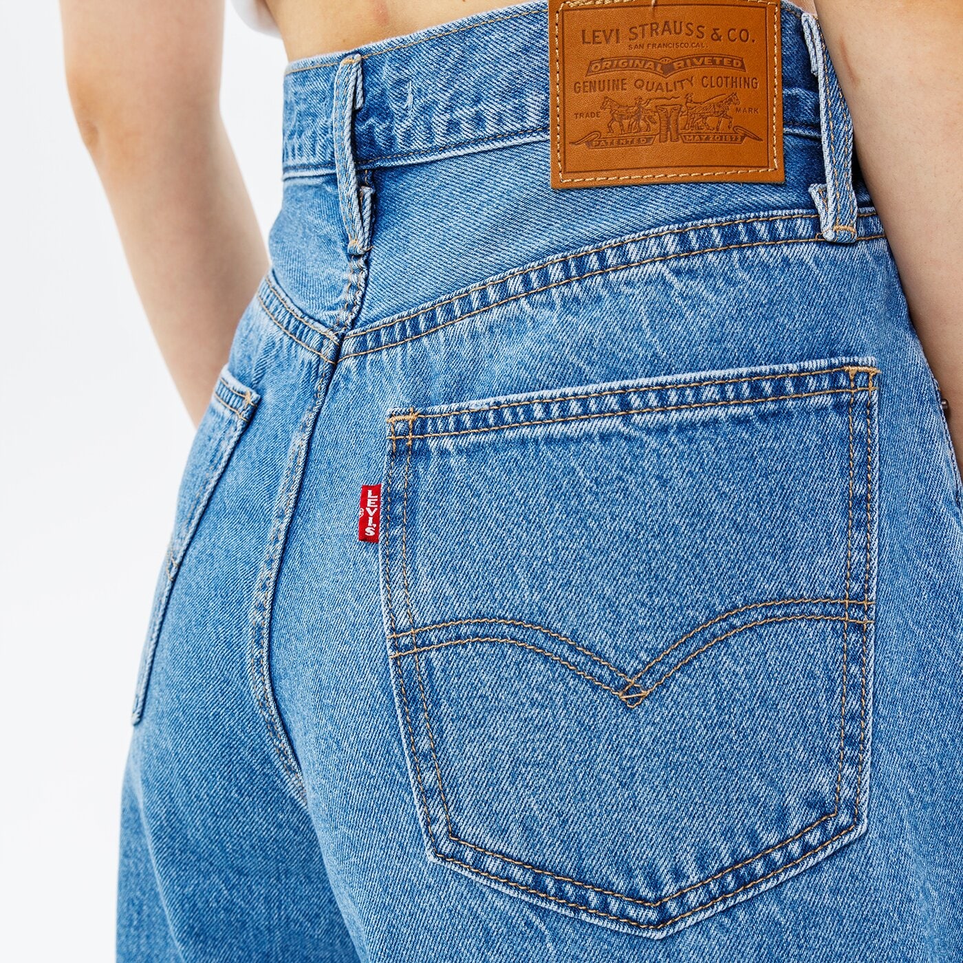 Дамски панталони LEVI'S ПАНТАЛОНИ XL FLOOD a4020-0003 цвят тъмносин