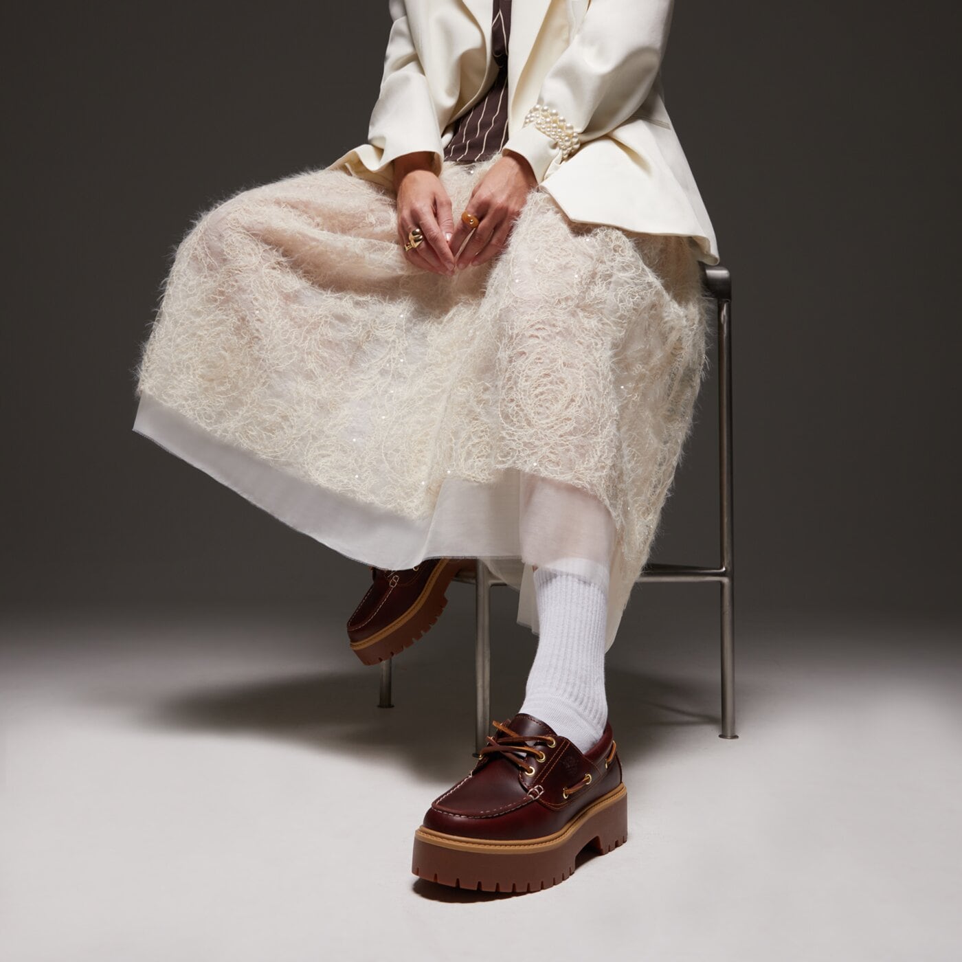 Дамски кежуал TIMBERLAND STONE STREET BOAT SHOE tb0a2qdmd571 цвят кафяв