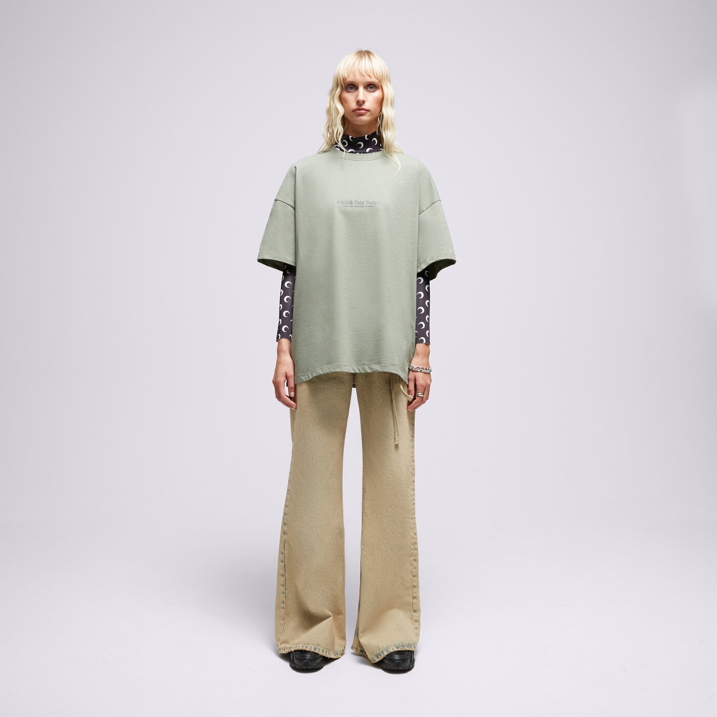 Мъжка тениска S.NOW JOB SIZEER ТЕНИСКА “BLANK PAGE” OLIVE si123tsu50003 цвят зелен