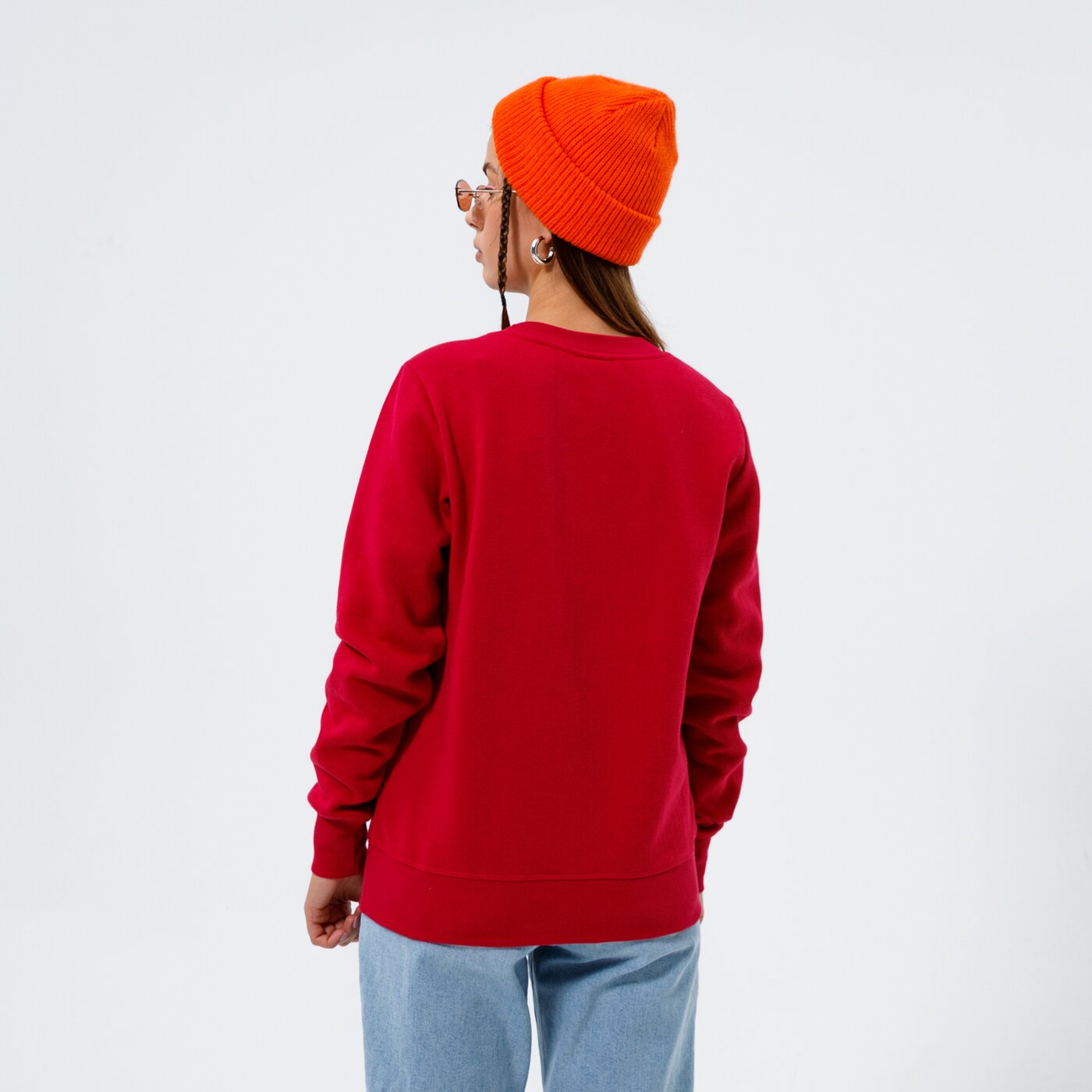 Дамски суичър CHAMPION СУИТЧЪР CREWNECK SWEATSHIRT 113210rs061 цвят бордо