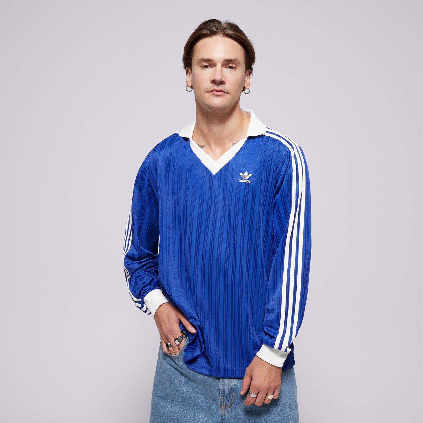 Мъжка тениска ADIDAS ТЕНИСКА PIQUE LS ix5227 цвят син