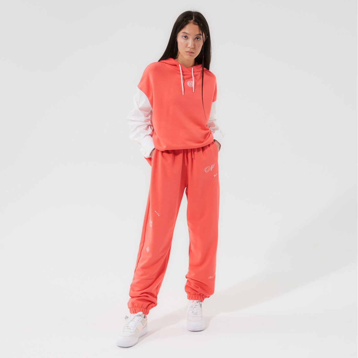 Дамски суичър NIKE СУИТЧЪР С КАЧУЛКА W NSW ICN CLSH FLC GX HOODIE dd5052-814 цвят коралов