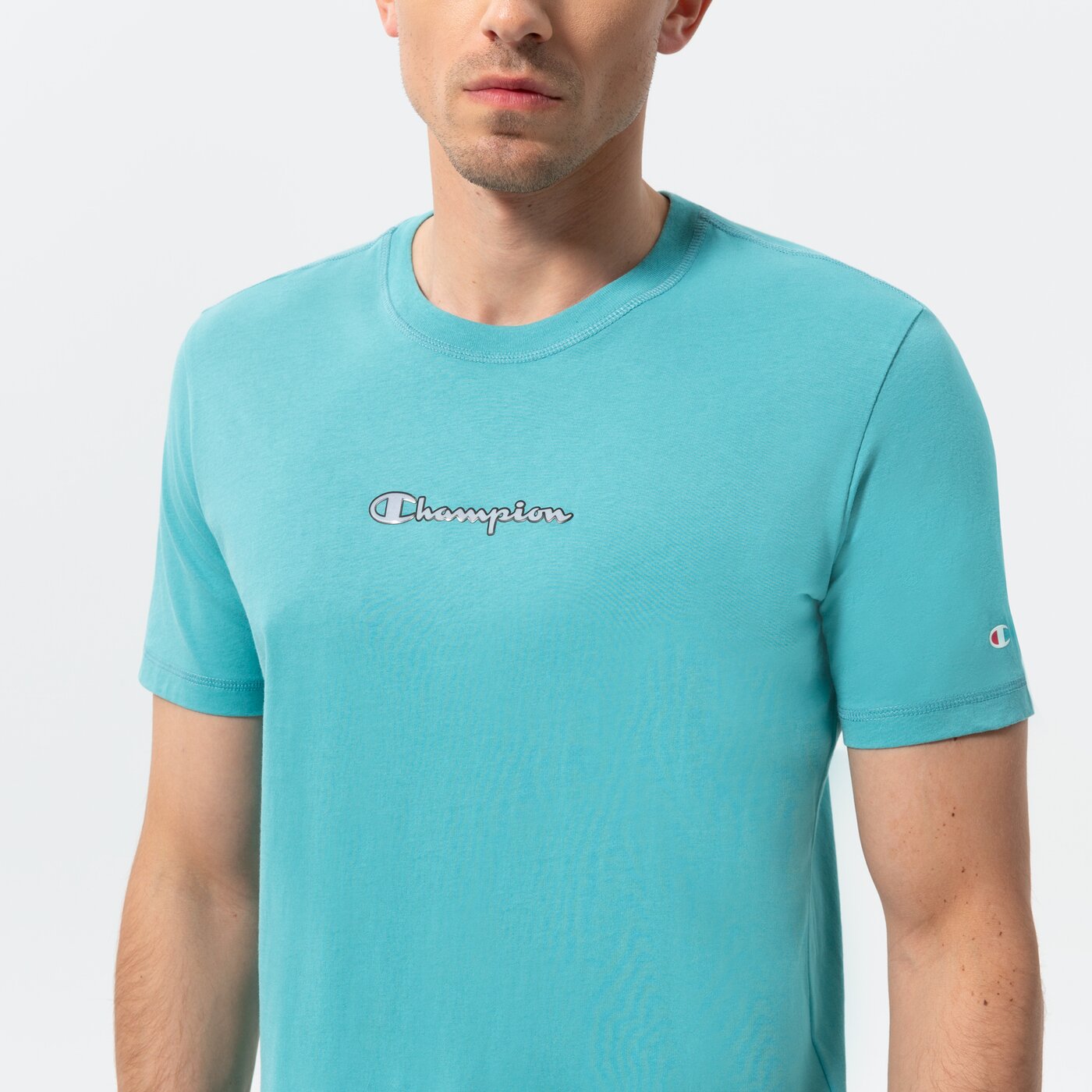 Мъжка тениска CHAMPION ТЕНИСКА CREWNECK ТЕНИСКА 217219bs148 цвят зелен