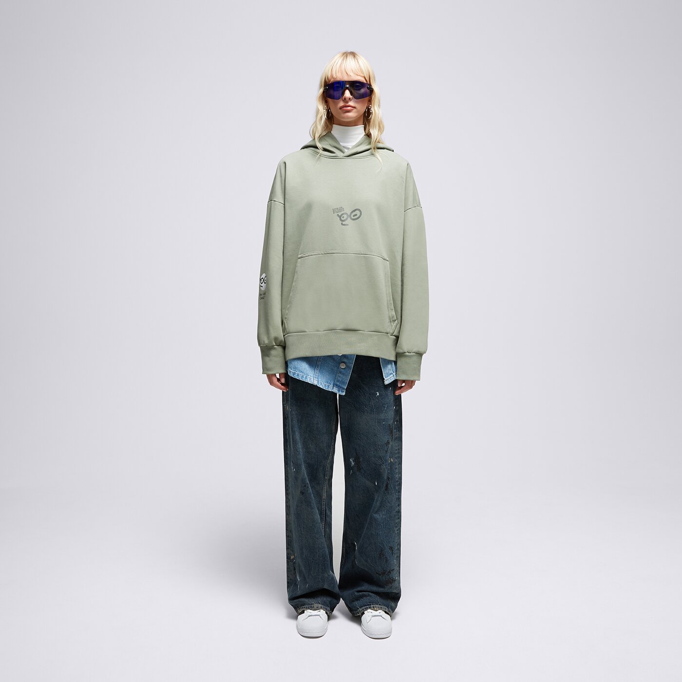 Мъжки суичър S.NOW JOB SIZEER HOODIE “POV” OLIVE si123blu50003 цвят зелен