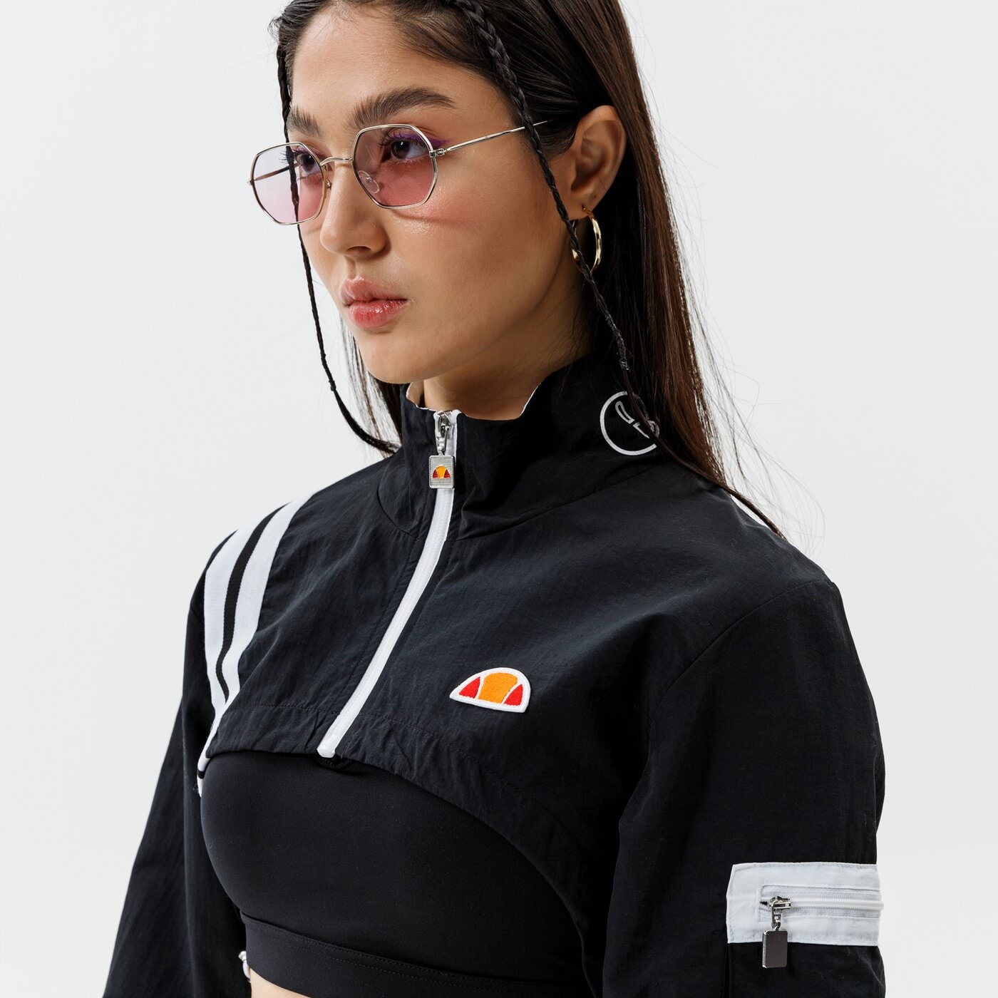 Дамски суичър ELLESSE СУИТЧЪР СЪС ЗАКОПЧАВАНЕ   LAUDE CROP TRACK ТОП BLK sgi11011011 цвят черен
