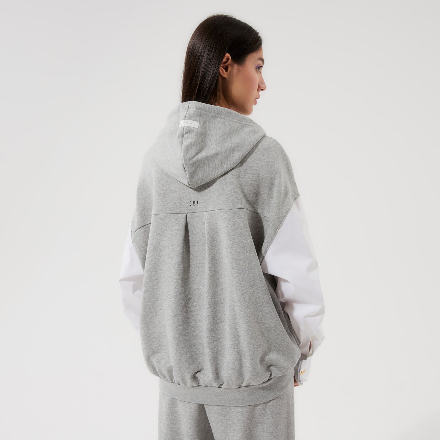 Дамски суичър NIKE СУИТЧЪР С КАЧУЛКА W   NSW ICN CLSH FLC GX HOODIE dd5052-063 цвят сив