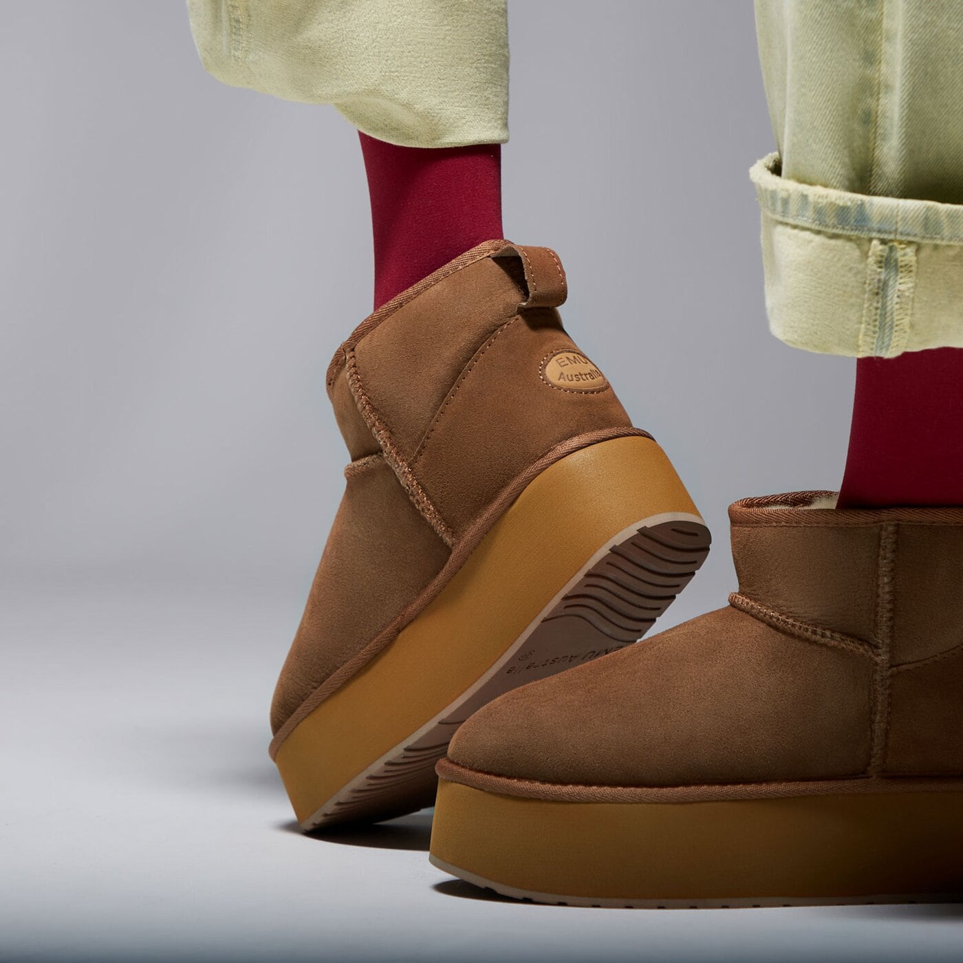 Дамски кежуал EMU AUSTRALIA STINGER MICRO FLATFORM  w13082chestnut цвят кафяв